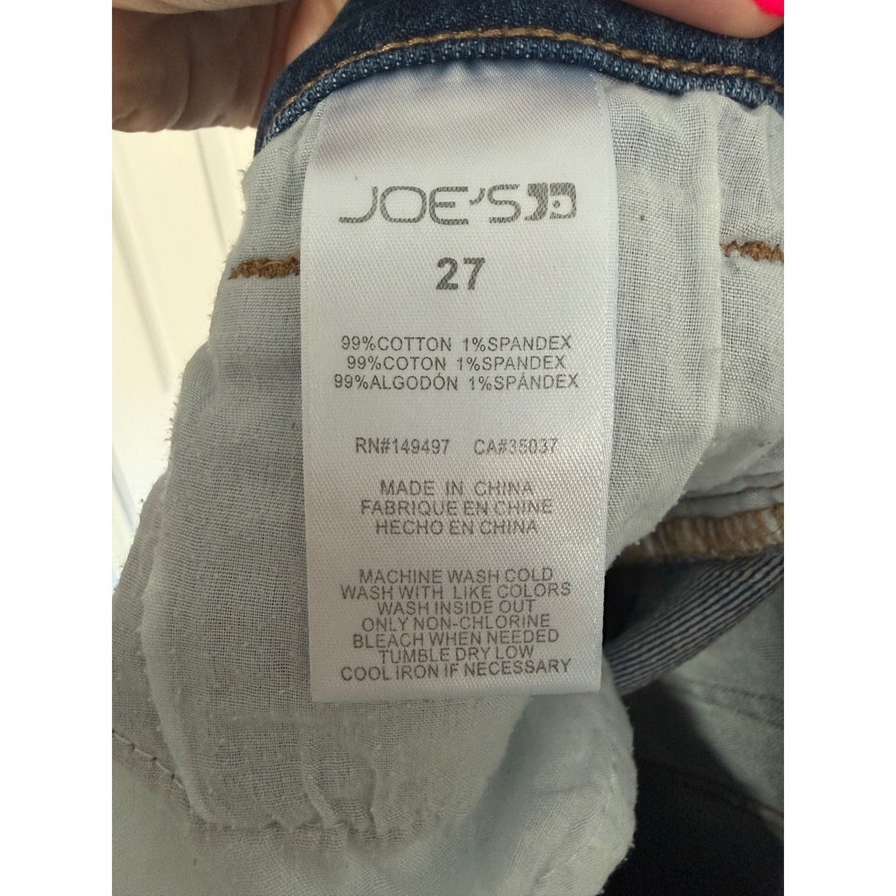Joe's Jeans Womens Medium Wash Raw Hem Cut Off Denim Shorts Blue Size 27 - Picture 4 of 7